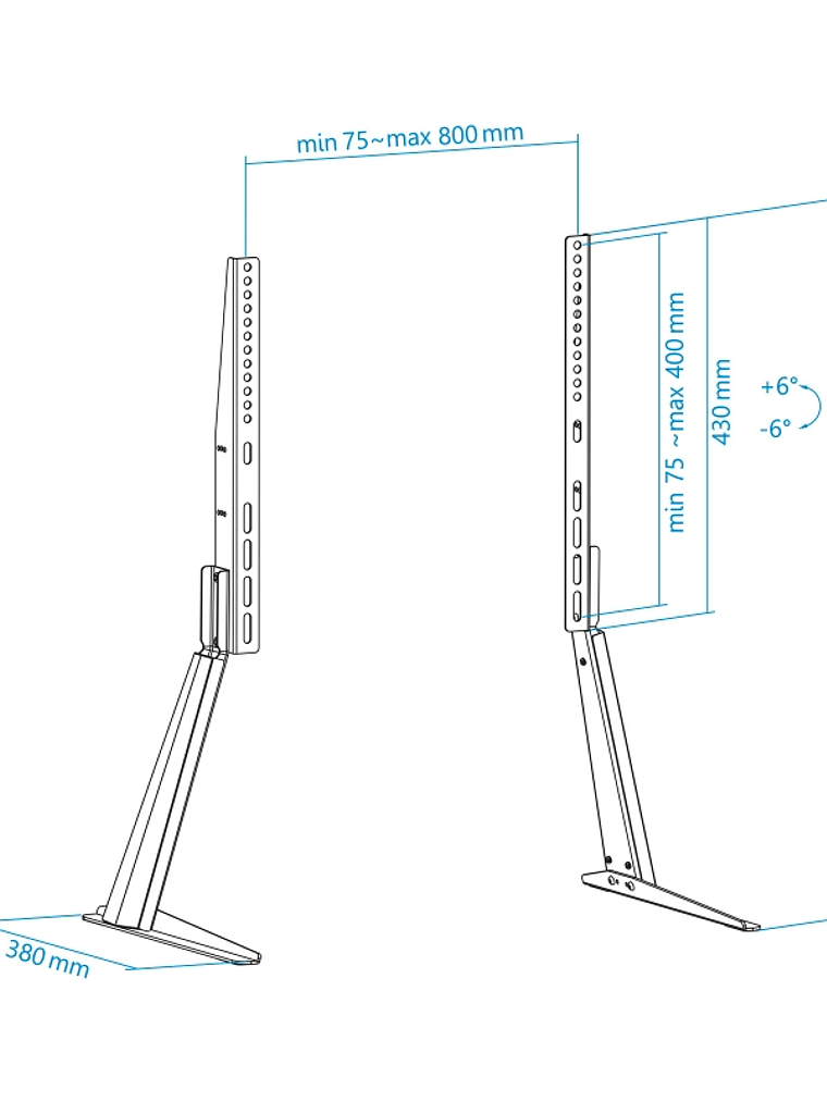 Tooq DB3270T-B Soporte mesa 32-70