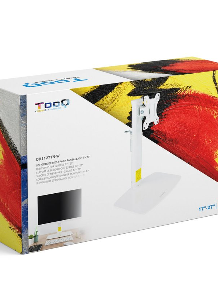 Tooq DB1127TN-W Soporte mesa monitor/tv 17-27