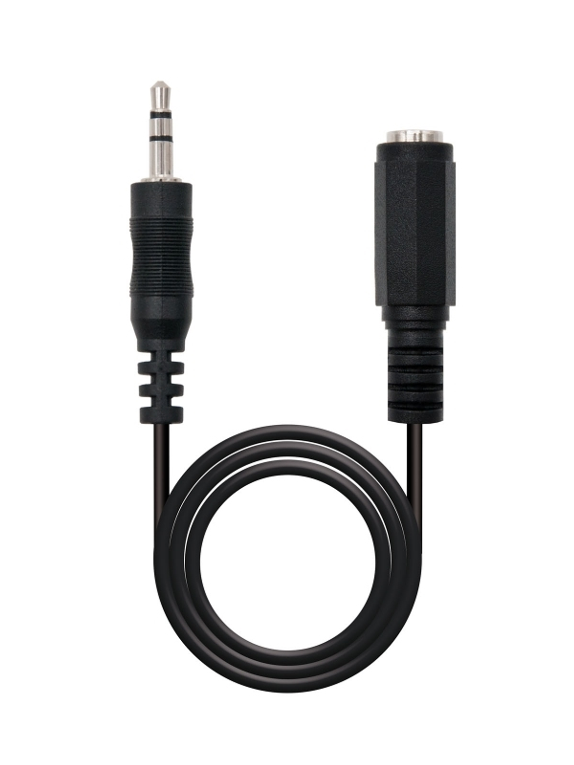 Nanocable Cable Audio, Jack 3.5/M-H, Negro, 3 M 1