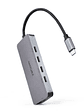 Nanocable HUB USB-C/M a 4xUSB-C/H + USB-C PD 100W - Miniatura 1