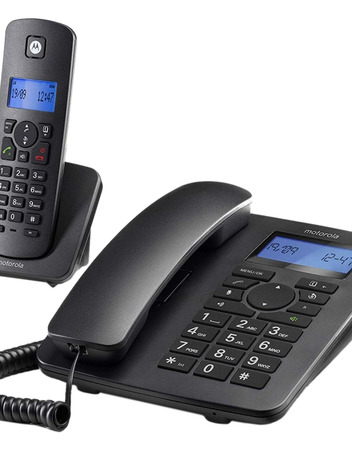 MOTOROLA C4201 Telefono Combo Fijo + DECT Negro 1