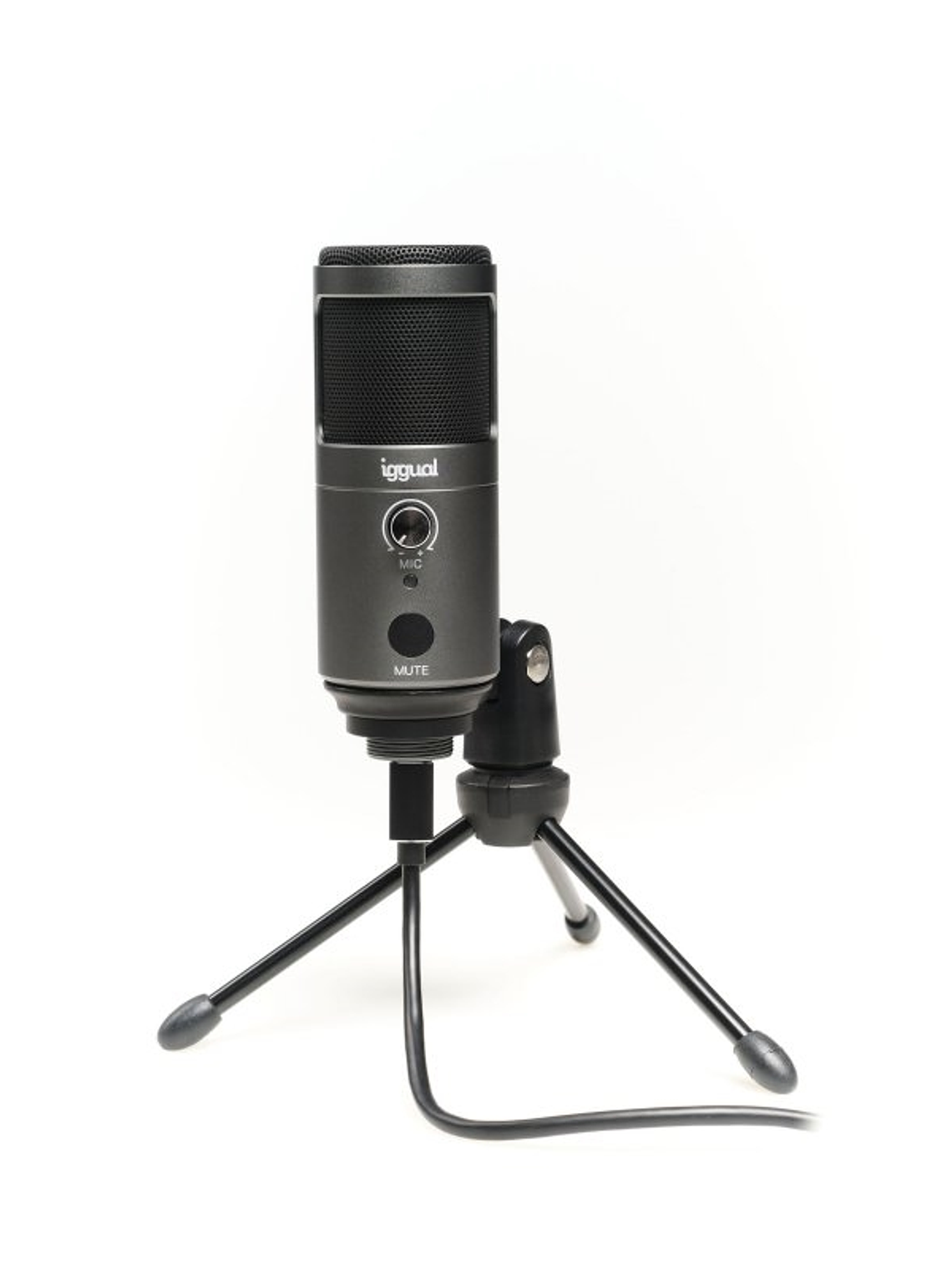 iggual Micrófono condensador Podcasting Pro gris 1