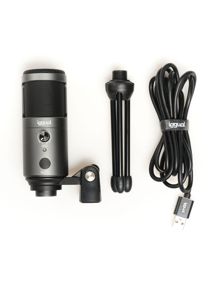 iggual Micrófono condensador Podcasting Pro gris 4