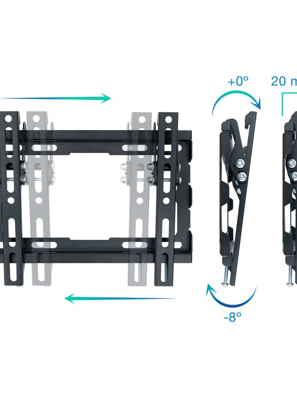 Tooq Soporte pared LP1044T-B incl pantallas 23-43