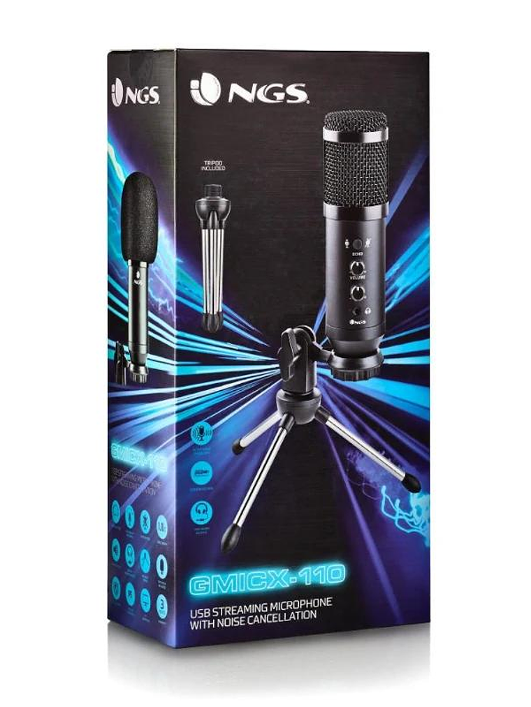 NGS MICROFONO UNIDIRECCIONAL CON TRIPODE Y USB 4