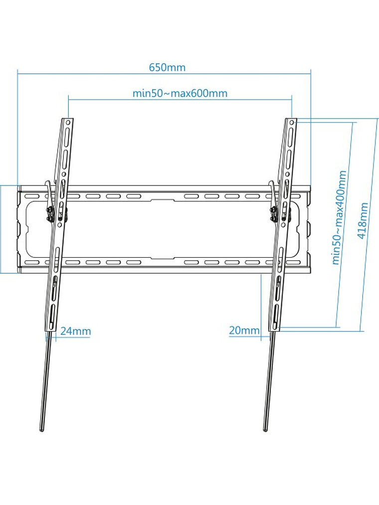 Tooq Soporte pared LP1081T-B incl pantallas 37-80