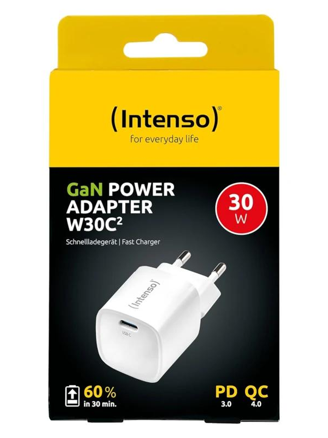 Intenso | Cargador pared GaN W30C² USB-C Blanco 2