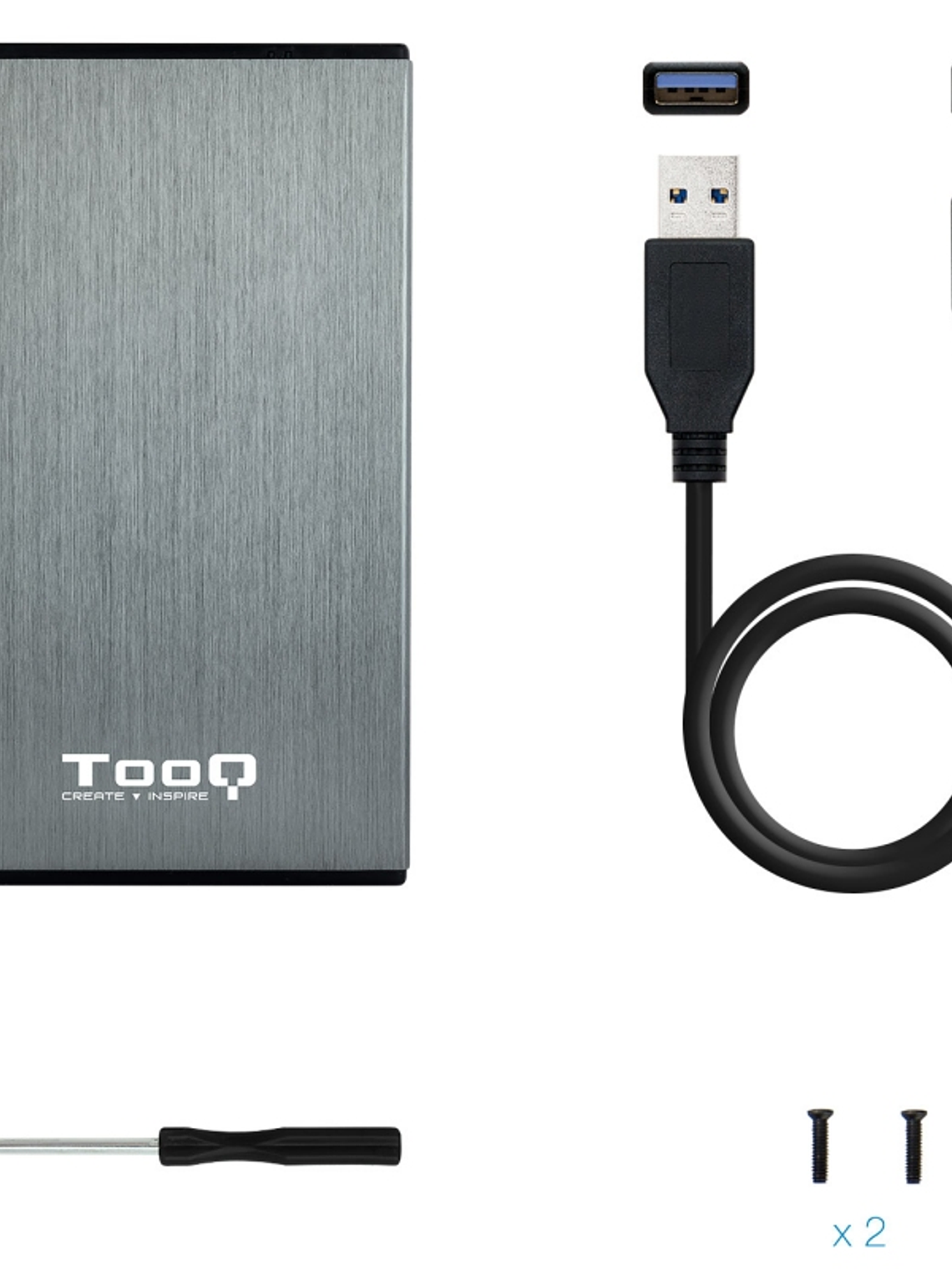 Tooq TQE-2527G Caja HDD 2.5