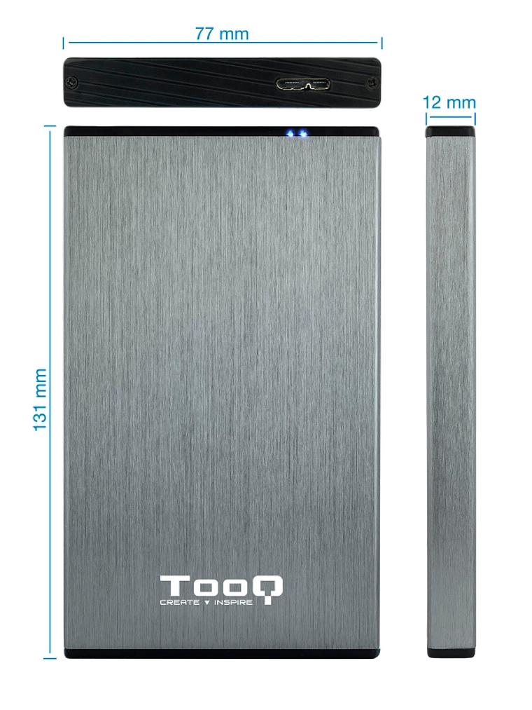 Tooq TQE-2527G Caja HDD 2.5