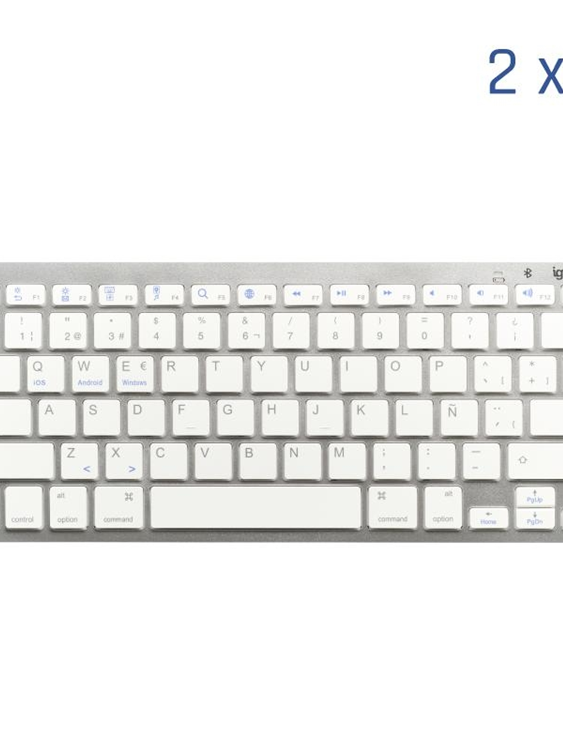 iggual Teclado Bluetooth Slim TKL-BT plata 2 canal 1