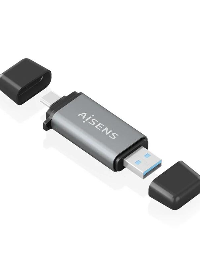 Aisens Lector Tar SD MSD MMC RS-MMC MMCM USBA USBC 2