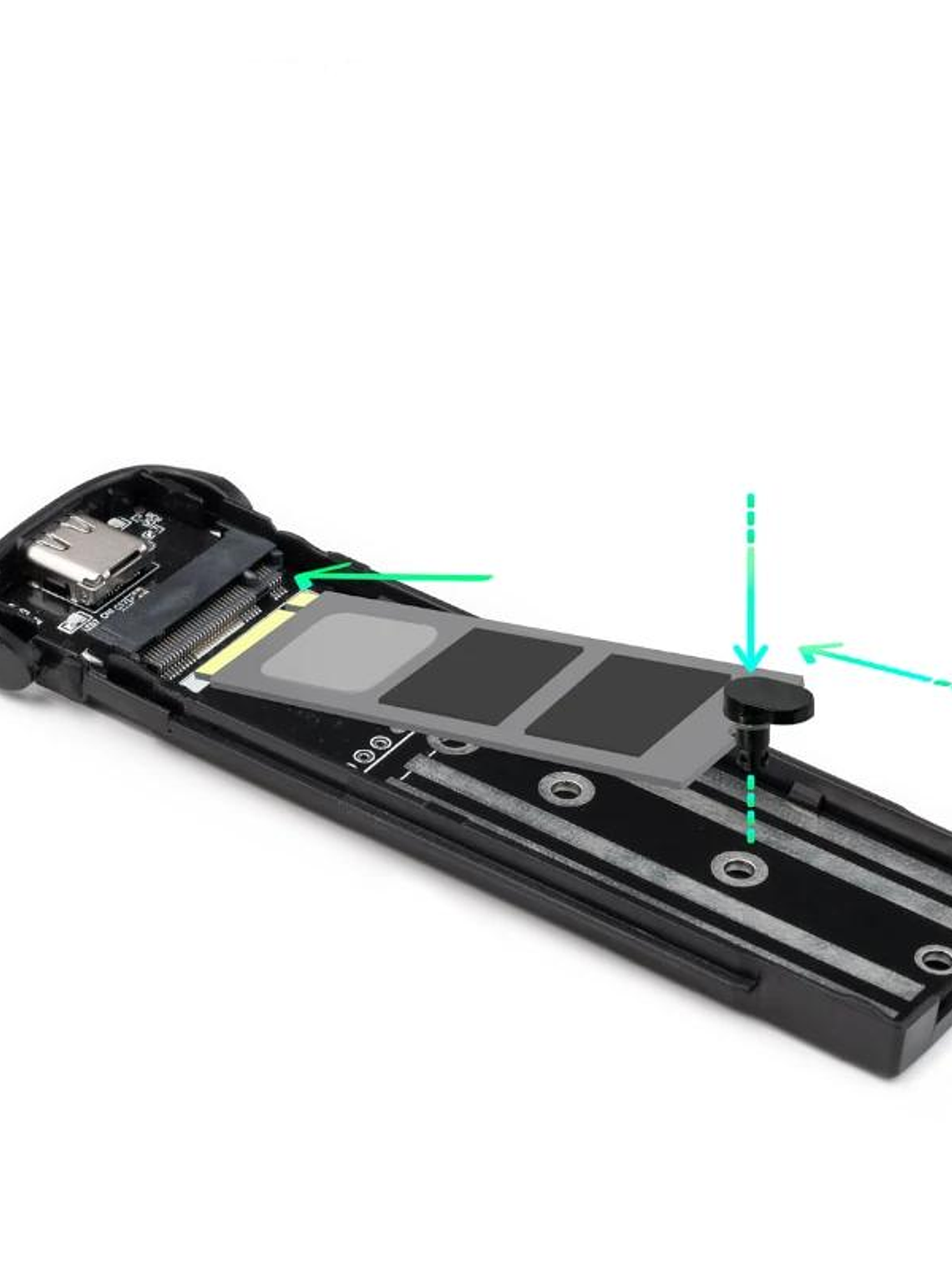 Tooq Caja Externa M.2 NVMe USB3.1 GEN2 Negra 2