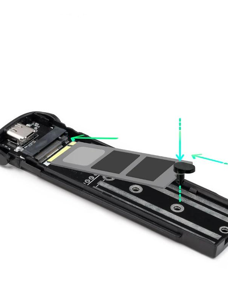 Tooq Caja Externa M.2 NVMe USB3.1 GEN2 Negra 2