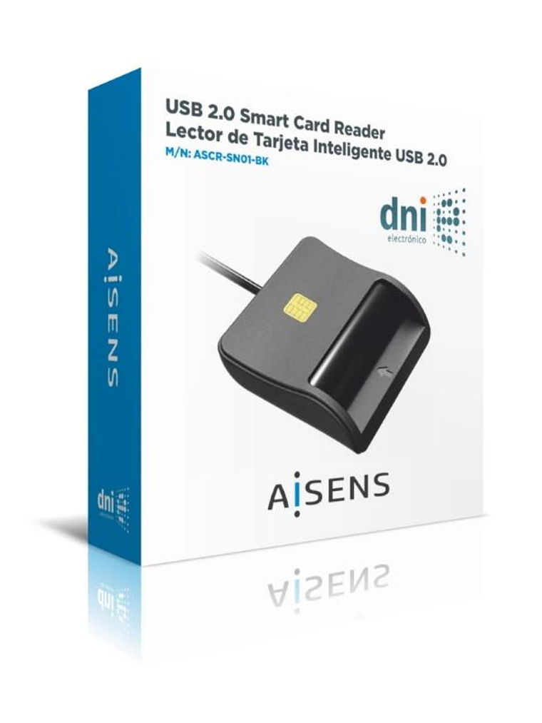 Aisens Lector Tarjetas Inteligente DNI Negro 3
