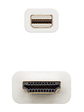 Nanocable Cable Conversor Mini DP/ HDMI 2 M Blanco - Miniatura 2