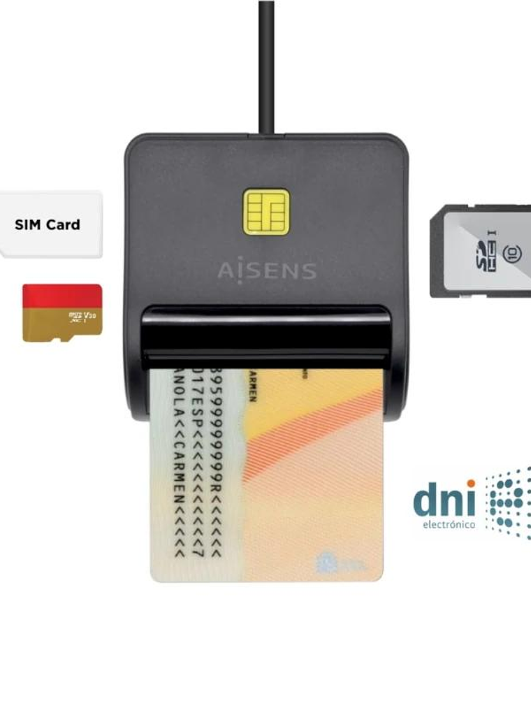 Aisens Lector DNI SIM SD MSD MMC RS-MMC MMC Micro 2