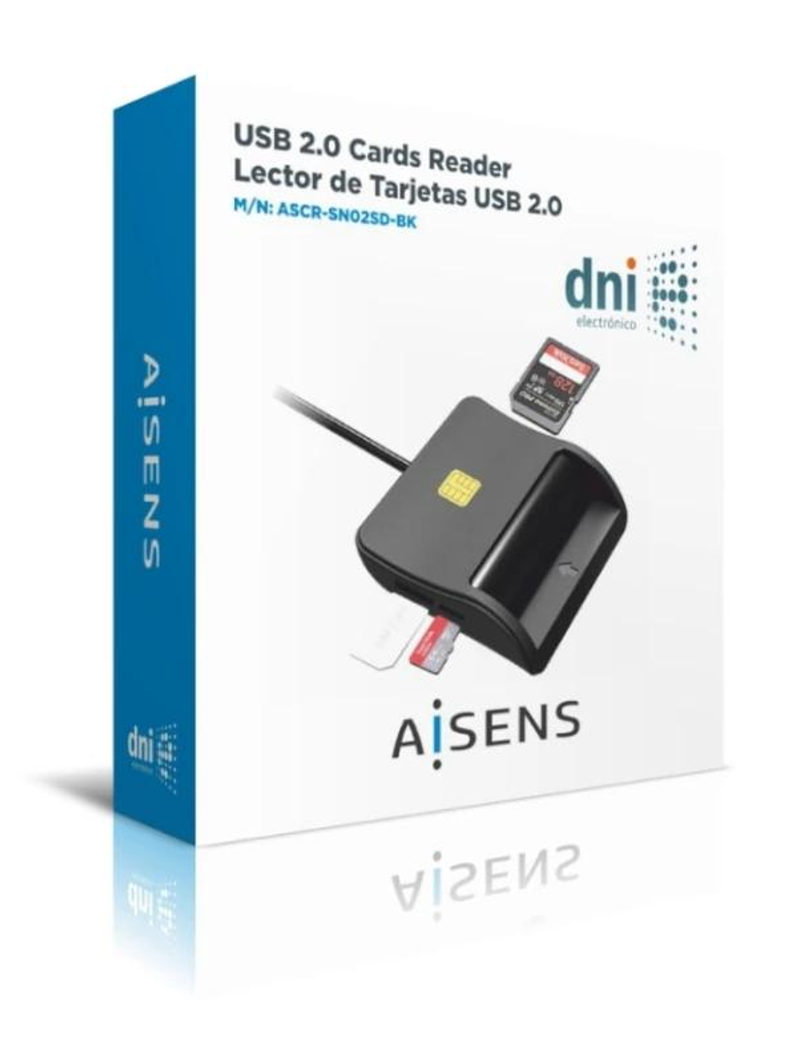 Aisens Lector DNI SIM SD MSD MMC RS-MMC MMC Micro 4