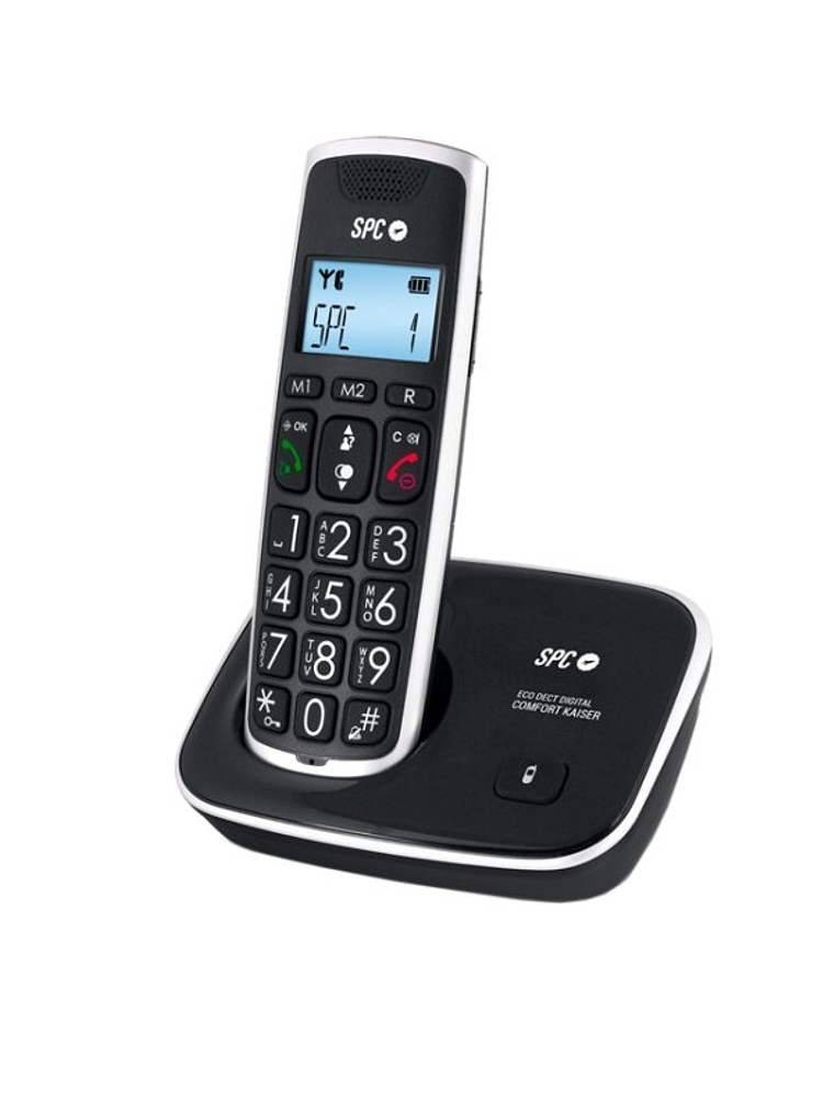 SPC 7608N Telefono DECT CONFORT KAISER Negro 1