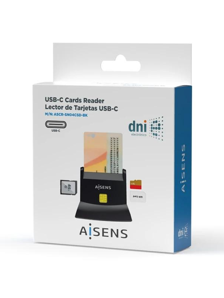 Aisens Lector DNI SIM SD MSD MMC RS-MMC MMC MUSBC 4