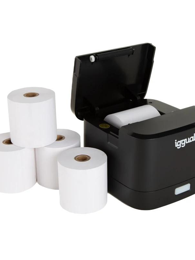 iggual Kit impresora térmica TP EASY 58 + 5 rollos 3