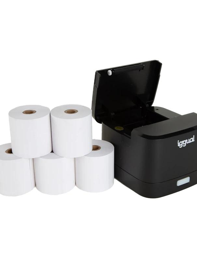 iggual Kit impresora térmica TP EASY 58 + 5 rollos 4