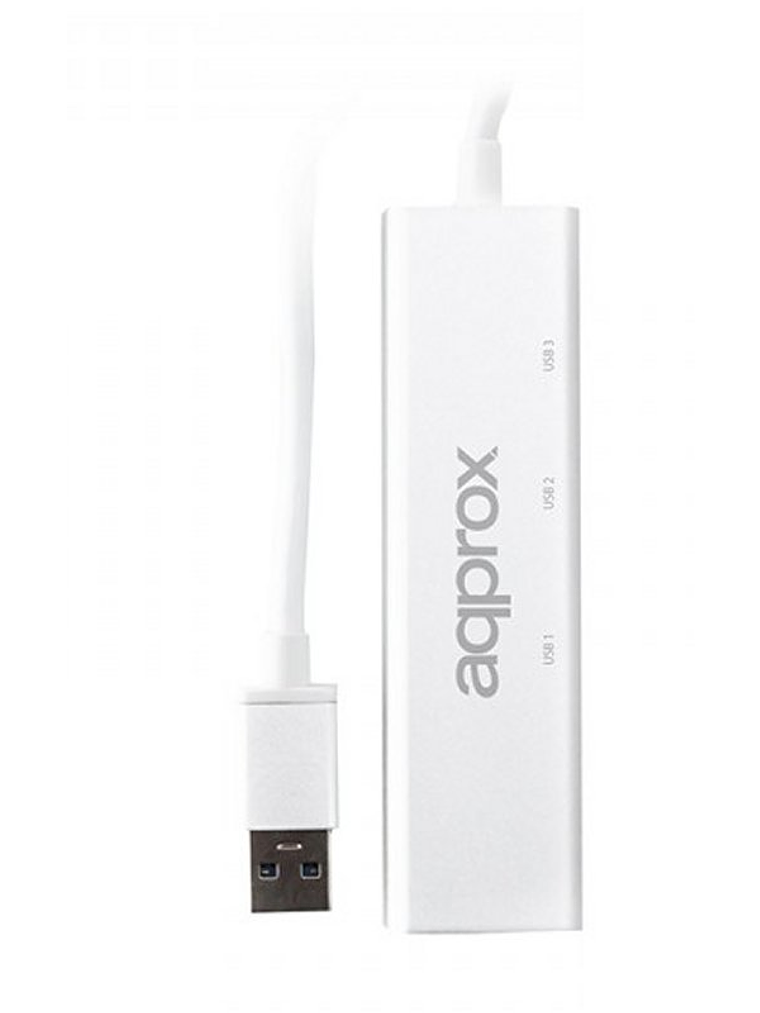approx APPC07GHUB Adaptador USB 3.0 Gigabit + HUB 3