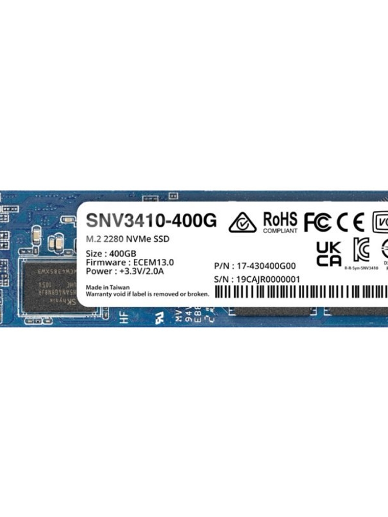 Synology SNV3410-400G SSD NVMe PCIe 3.0 M.2 2280 1