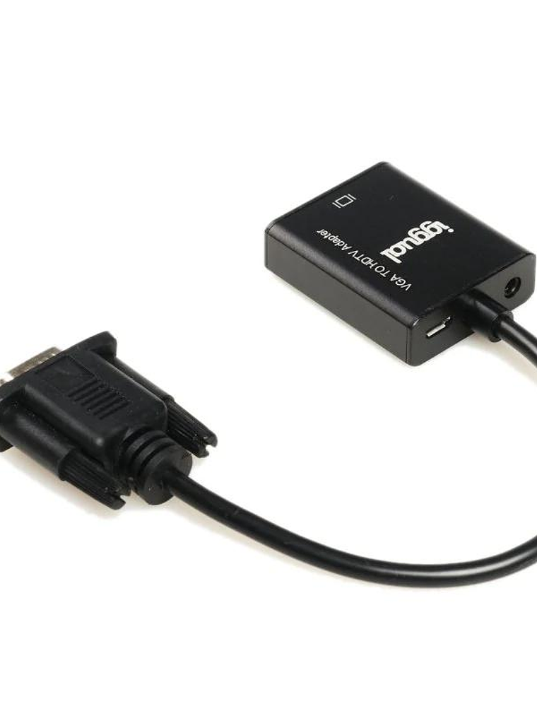 iggual Adaptador VGA a HDMI + audio + microUSB 2