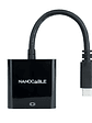 Nanocable Conversor USB-C/M a VGA/H Negro 10cm - Miniatura 1
