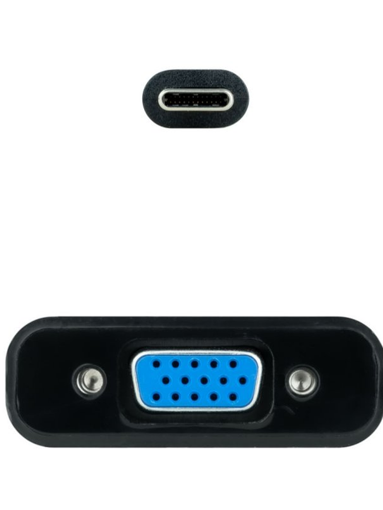 Nanocable Conversor USB-C/M a VGA/H Negro 10cm 3