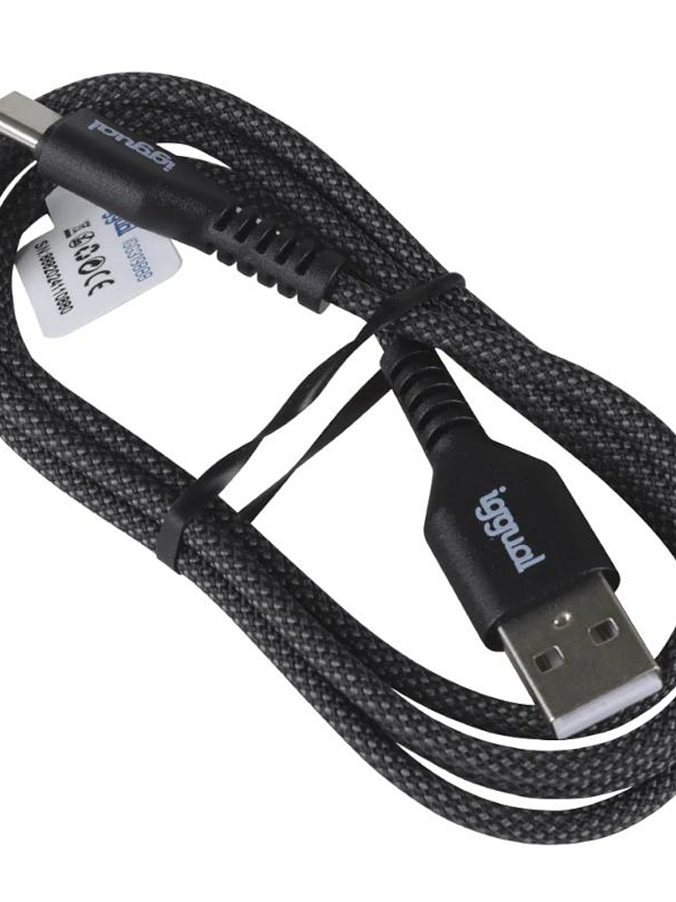 iggual Cable USB-A a tipo C 3A 100 cm trenzado 2