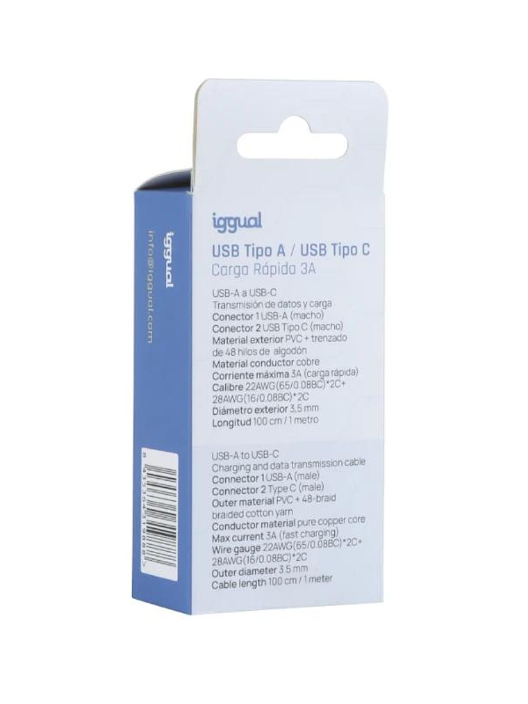 iggual Cable USB-A a tipo C 3A 100 cm trenzado 4