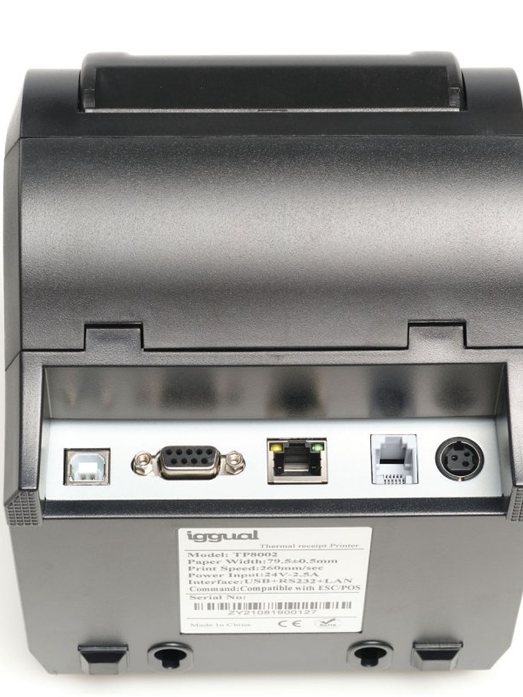 iggual Impresora Térmica TP8002 USB+RS232+Ethernet 2