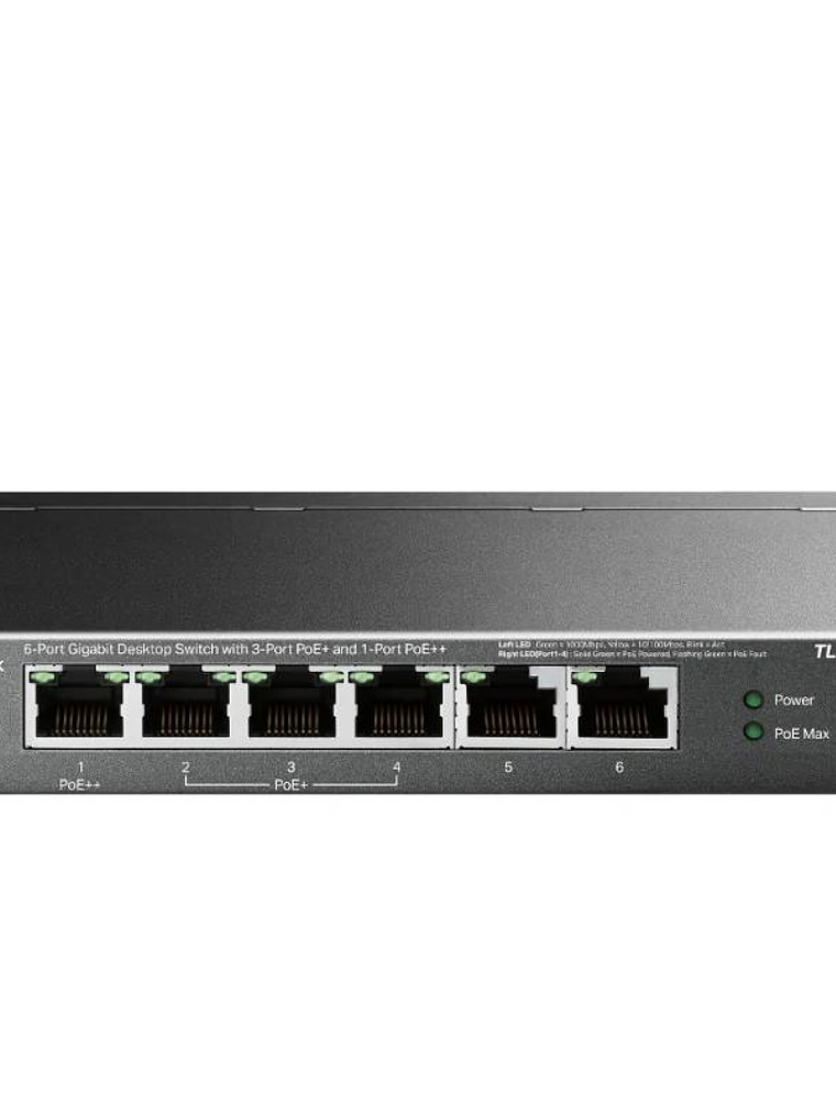 TP-Link TL-SG1006PP Switch 6xGB (3xPoE+ 1xPoE++) 1