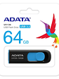ADATA Lapiz Usb UV128 64GB USB 3.2 Negro/Azul - Miniatura 3