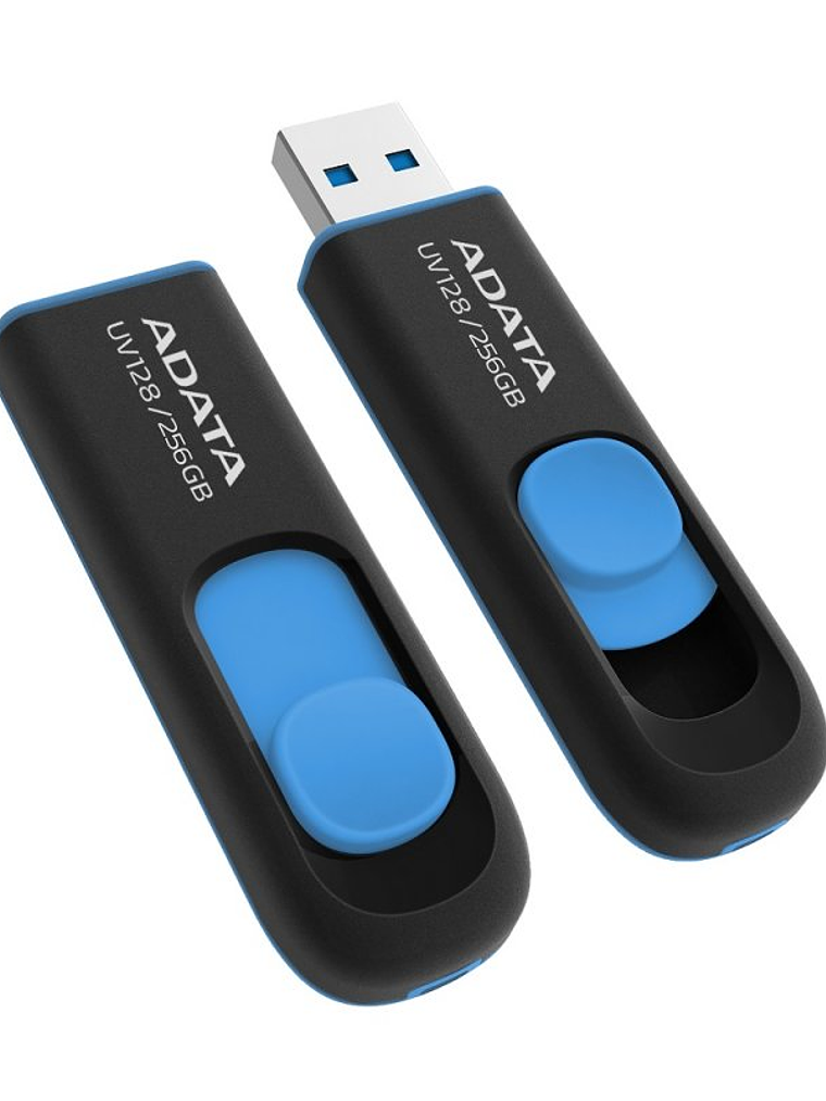 ADATA Lapiz Usb UV128 256GB USB 3.2 Negro/Azul 2