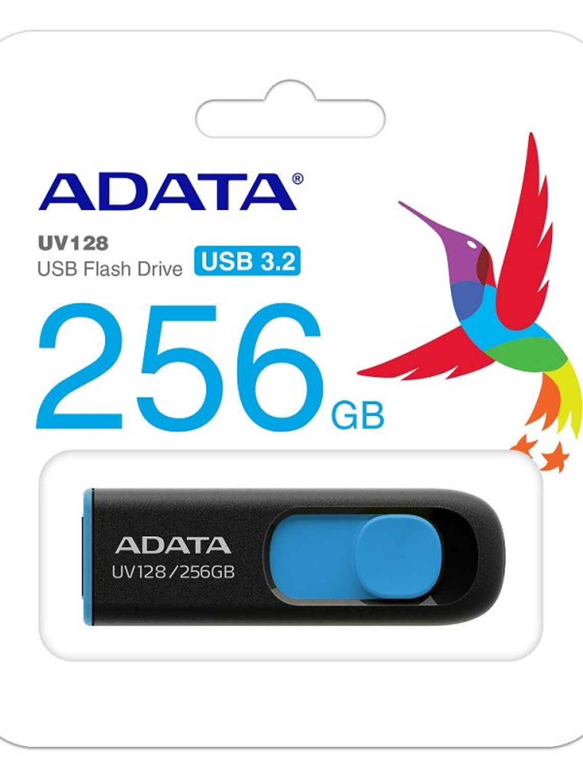 ADATA Lapiz Usb UV128 256GB USB 3.2 Negro/Azul 3