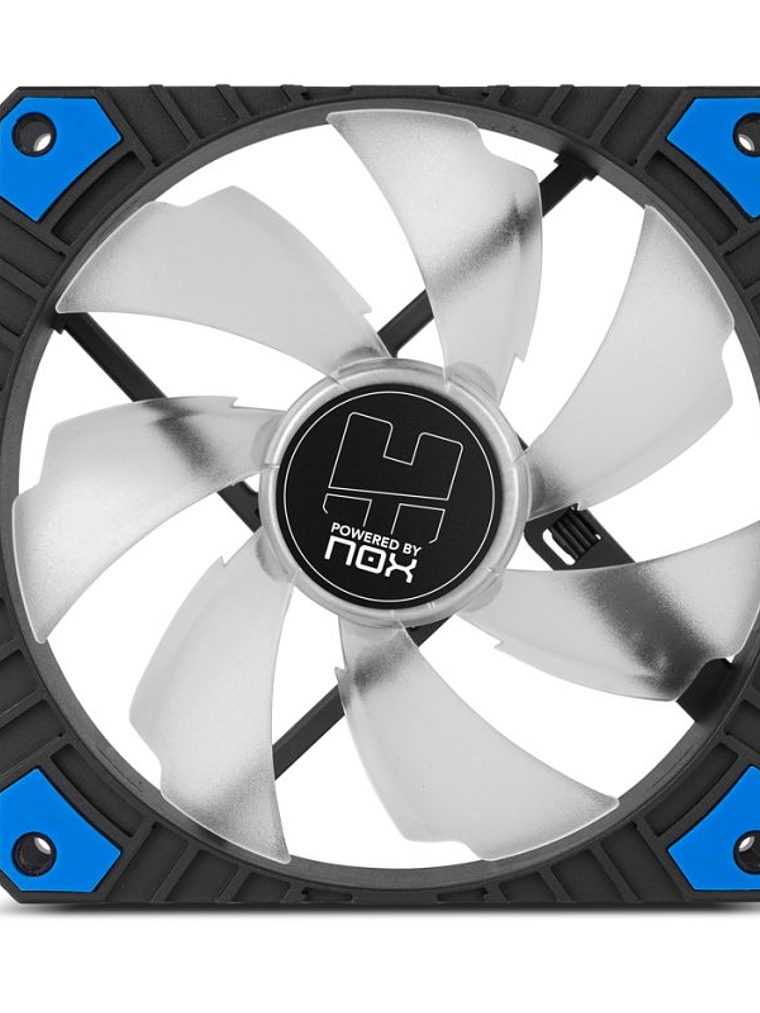NOX Ventilador Hummer H-FAN PRO LED AZUL 120mm PWM 3