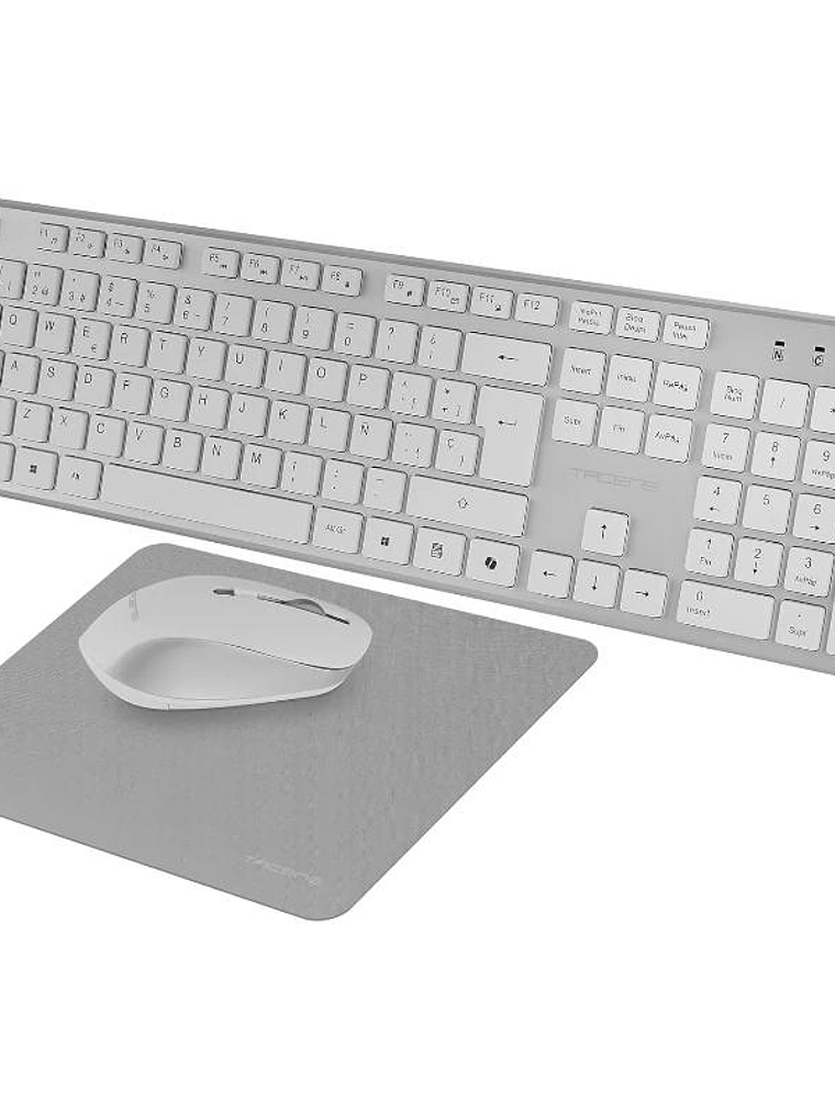 Tacens 3EN1 Teclado+Ratón+Alfom Inalámbrico Blanco 1