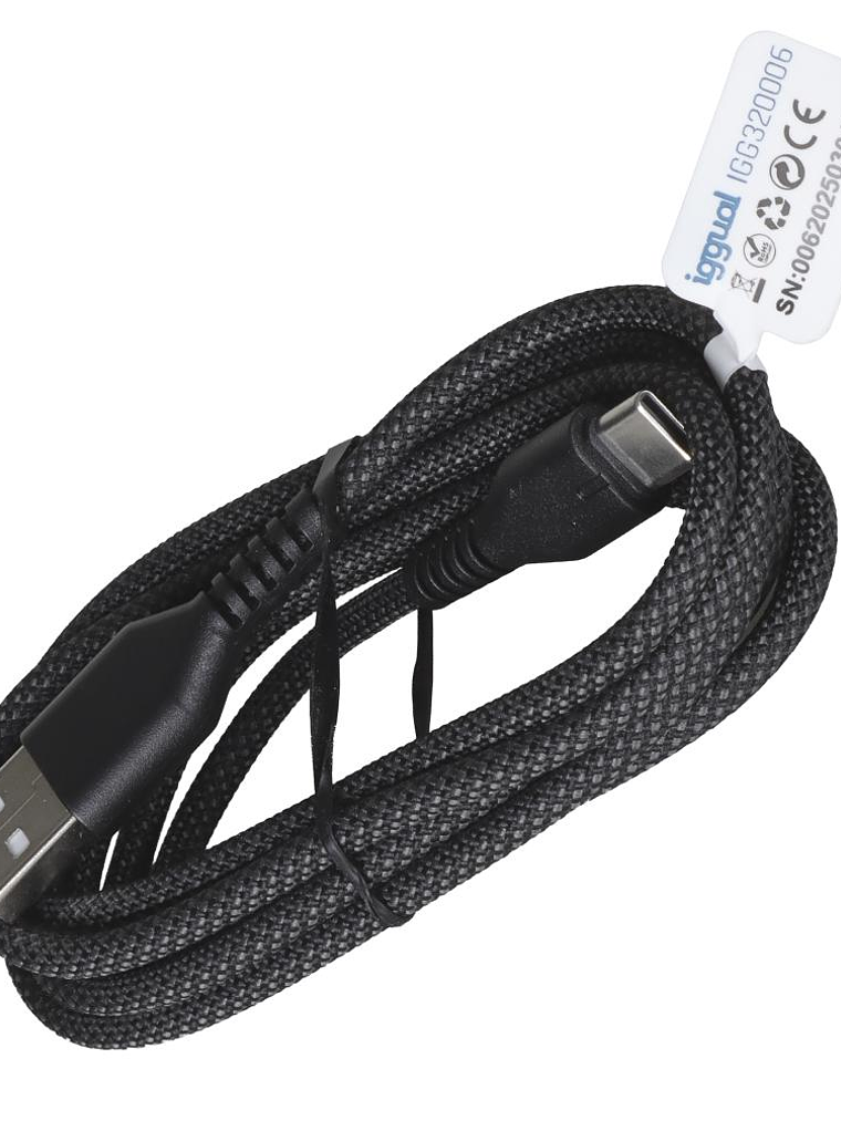 iggual Cable USB-A a tipo C 3A 180 cm trenzado 3