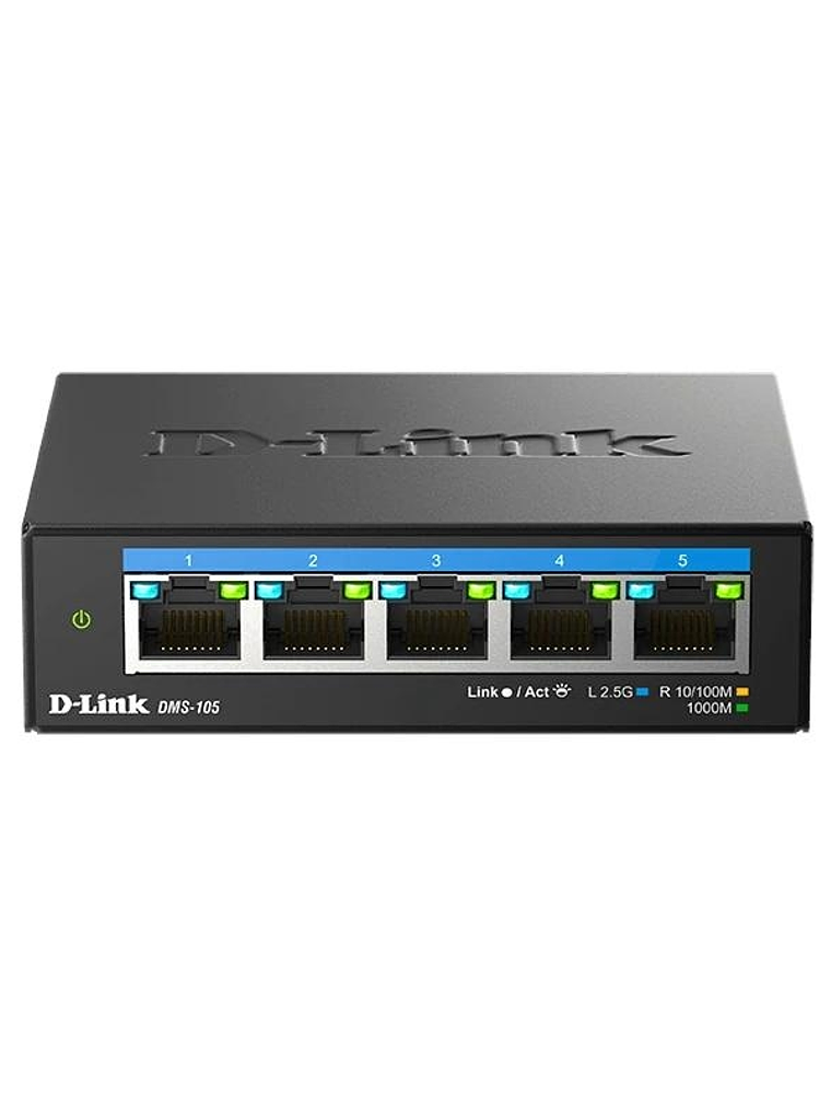 D-Link DMS-105 5x2.5MGb Unmanaged Switch 1