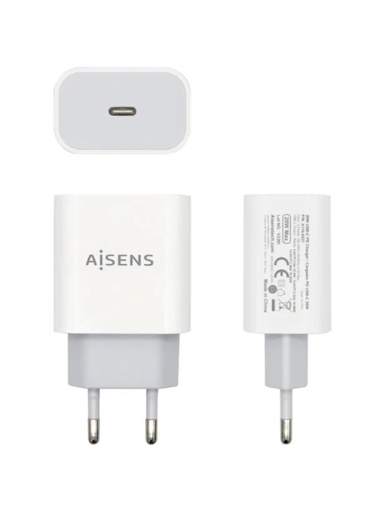 Aisens Cargador 20W USB-C PD3.0 1xUSB-C Blanco 1