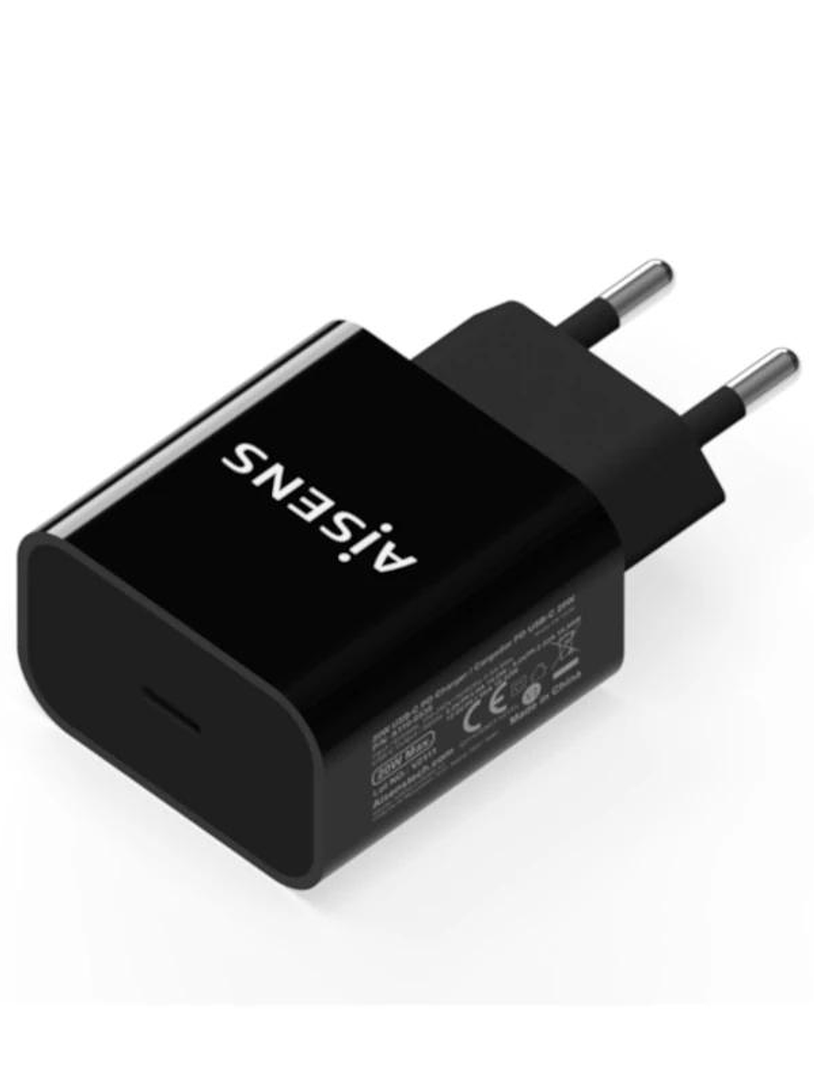 Aisens Cargador 20W USB-C PD3.0 1xUSB-C Negro 1