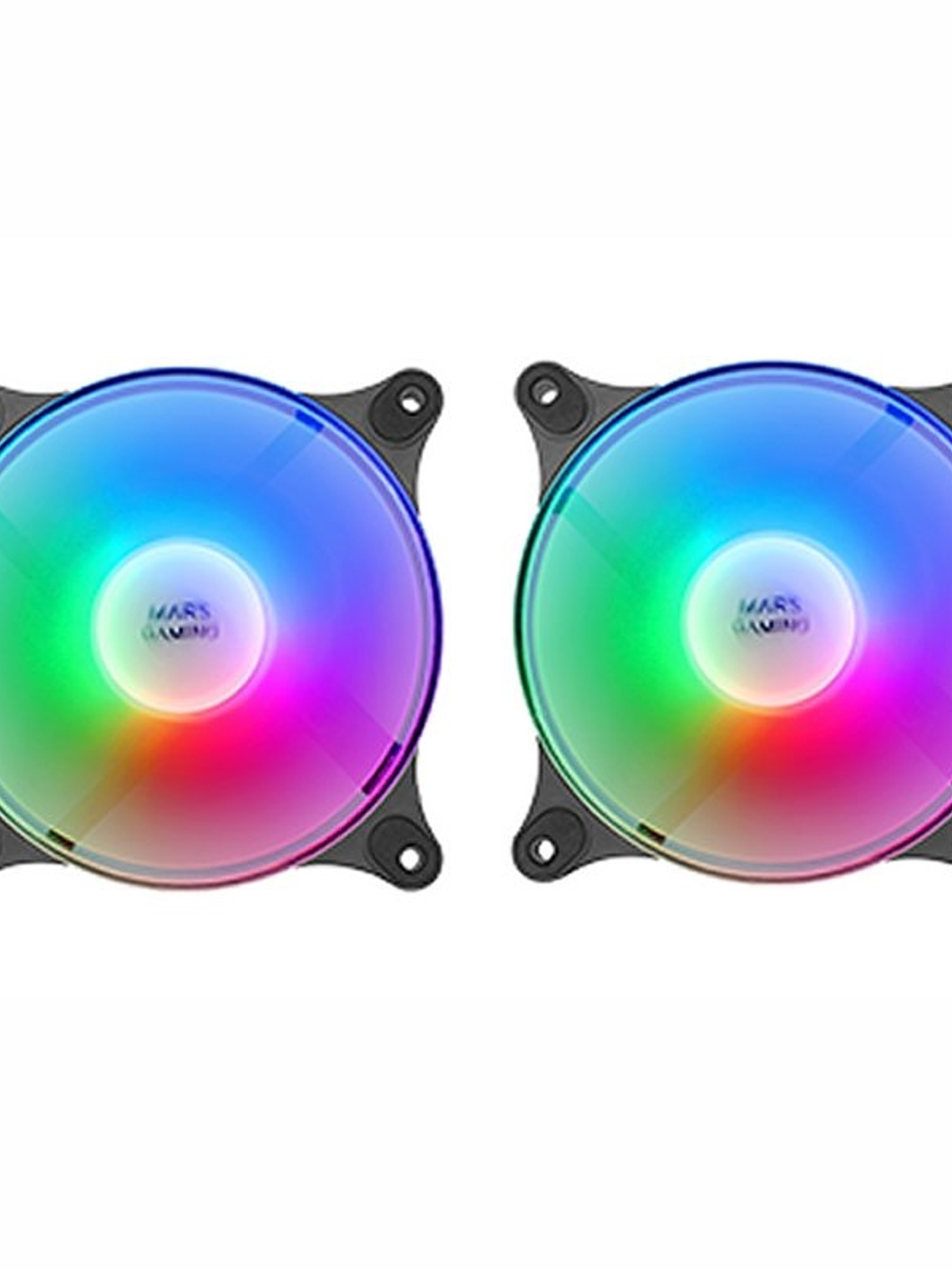MARS GAMING MFDUO 12CM 2XFANRGB Ult-silent Black 1