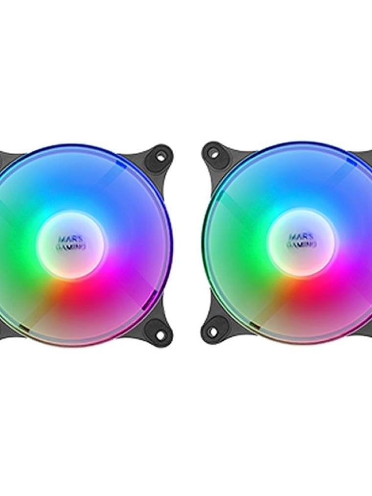MARS GAMING MFDUO 12CM 2XFANRGB Ult-silent Black 1