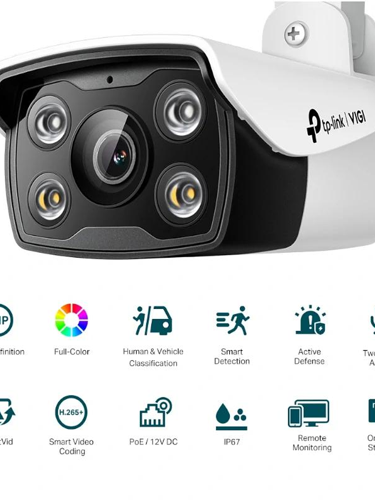 VIGI Cámara IP Bullet C340 4MP Plástico Full-Color 2