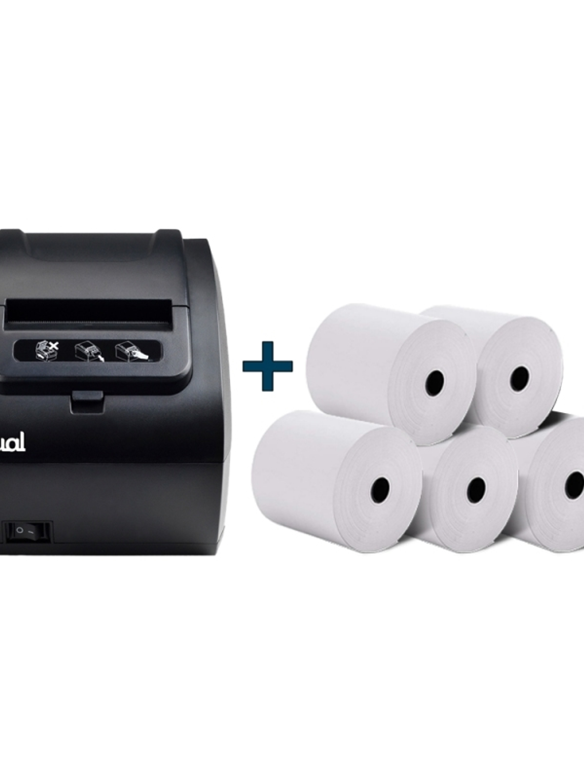 Kit impresora térmica tickets TP8002 + 5 rollos 80 1
