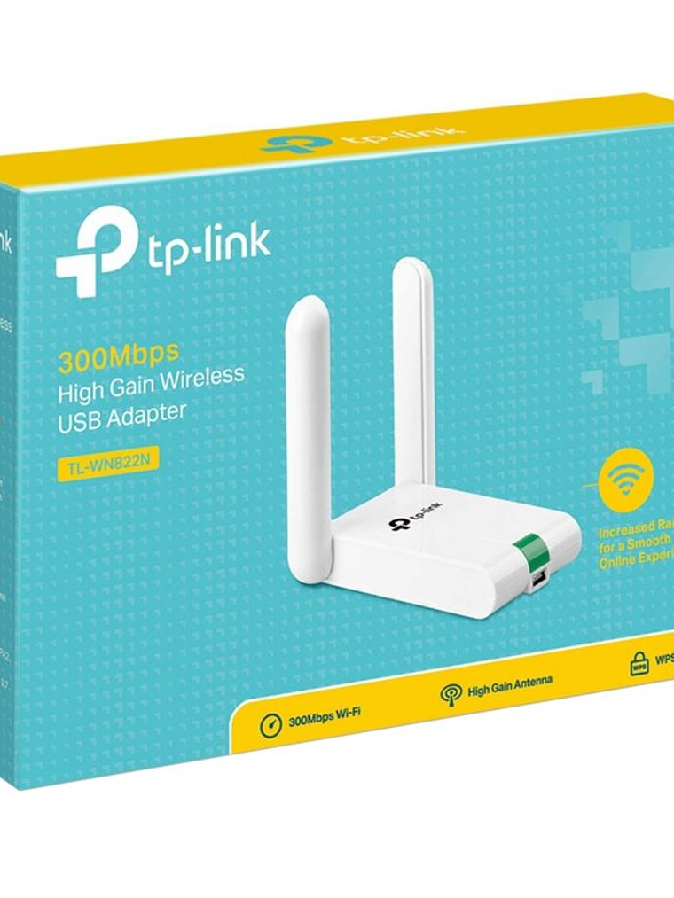 TP-LINK TL-WN822N Adaptador Red N300 3dBi USB 4