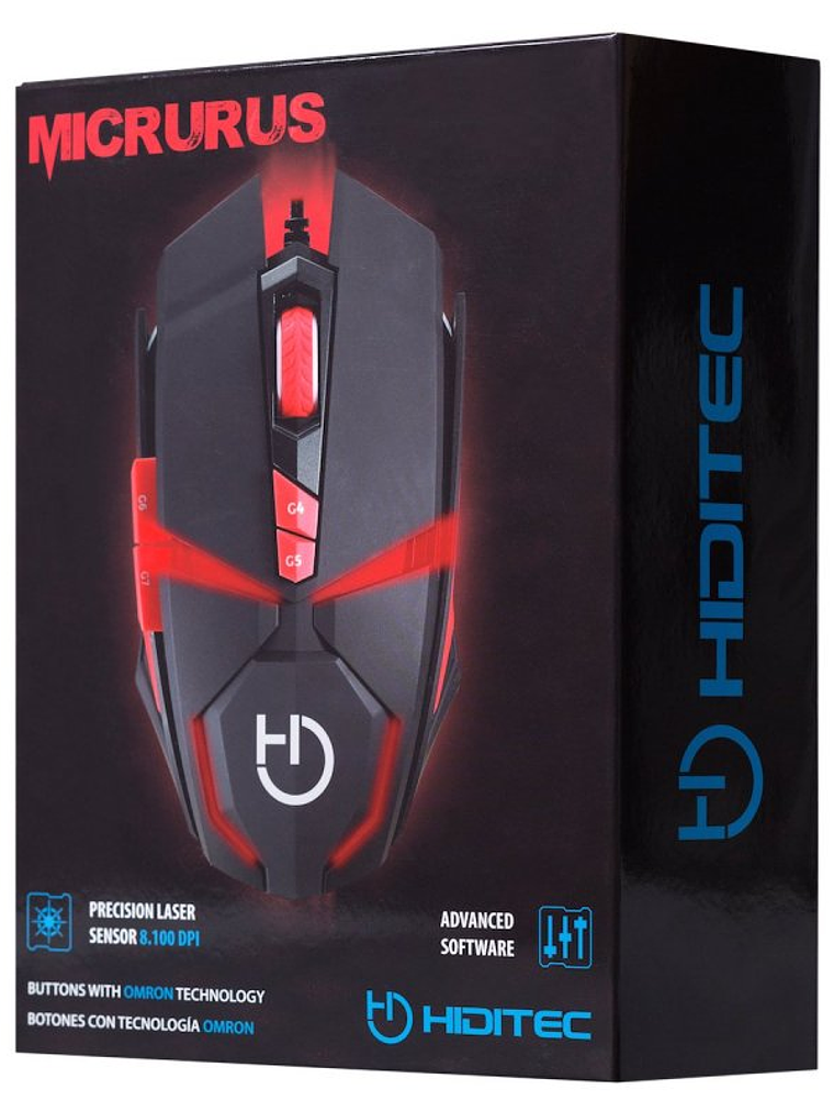 Hiditec Ratón Gaming Micrurus 8100DPI 4