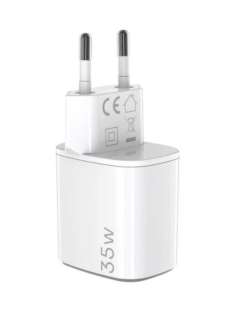 Celly Cargador Gan  1USB 1USBC 35w WH 2